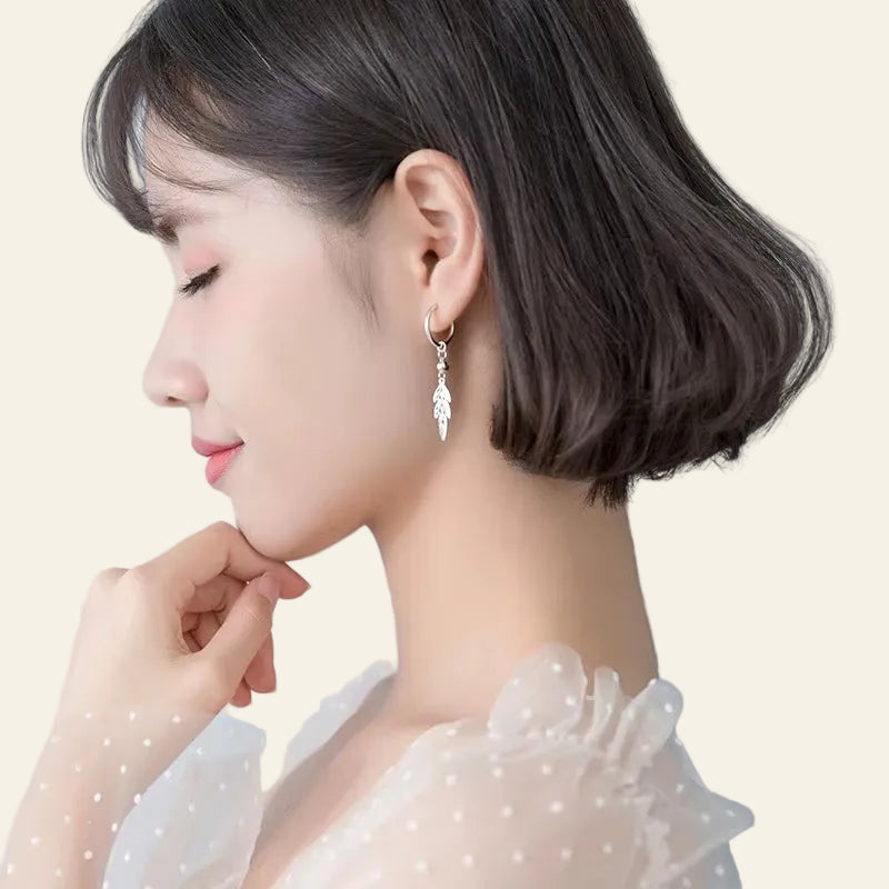 925 Sterling Silver Dangle Earrings Charm Vintage Tree of Life Drop Earring for Women Leaves Jewelry Brincos Bijoux