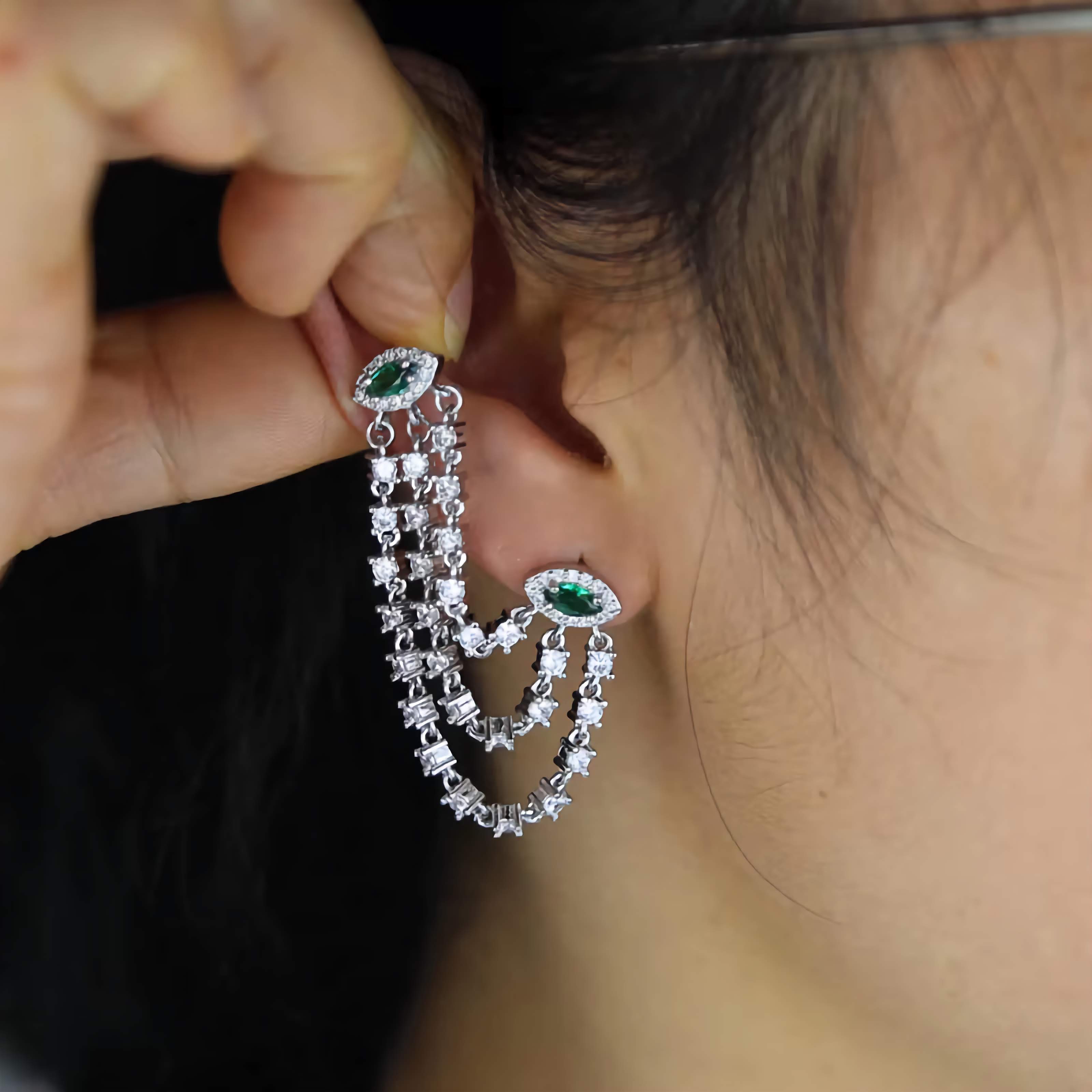 Aegis Aura™ Evil Eye CZ Drop Earrings