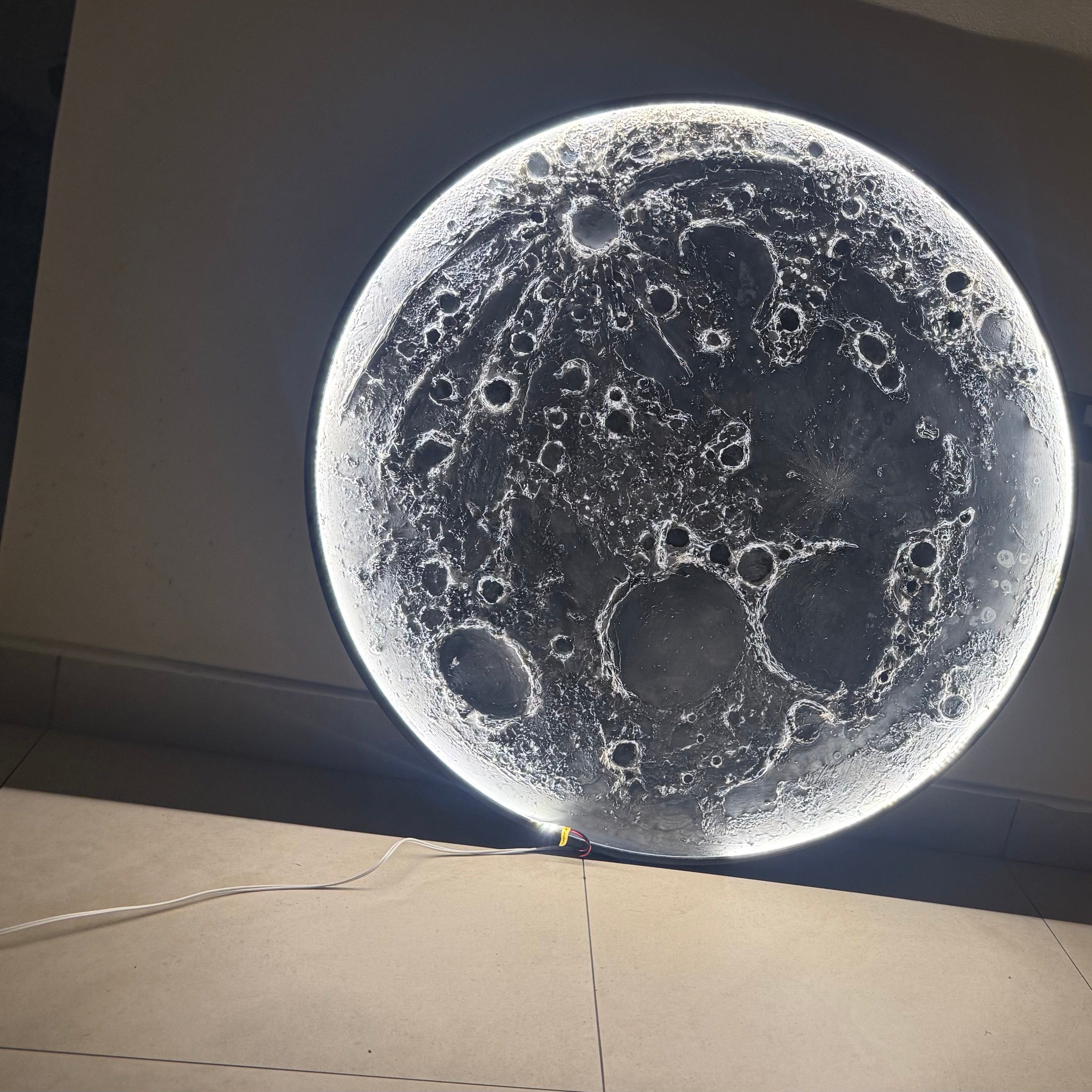 Product Title: Premium 3D Textured Lunar Art Piece (Galactic Edition)