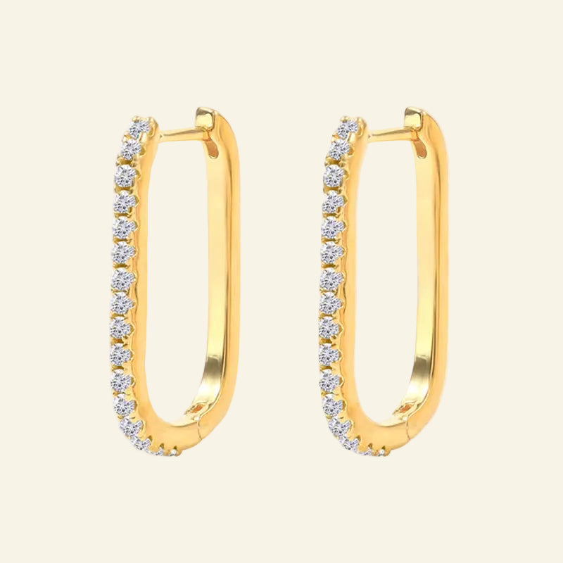 U-Shaped Micro Zircon Earrings for Women 925 Silver Colorful Hoop Earrings for Girl Men Cz Huggie Earrings Wedding Jewelry