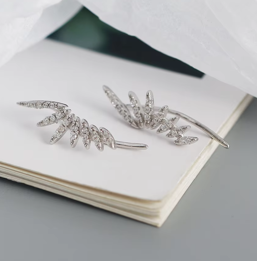 Auralis™ Pavé Arc Stud Earrings