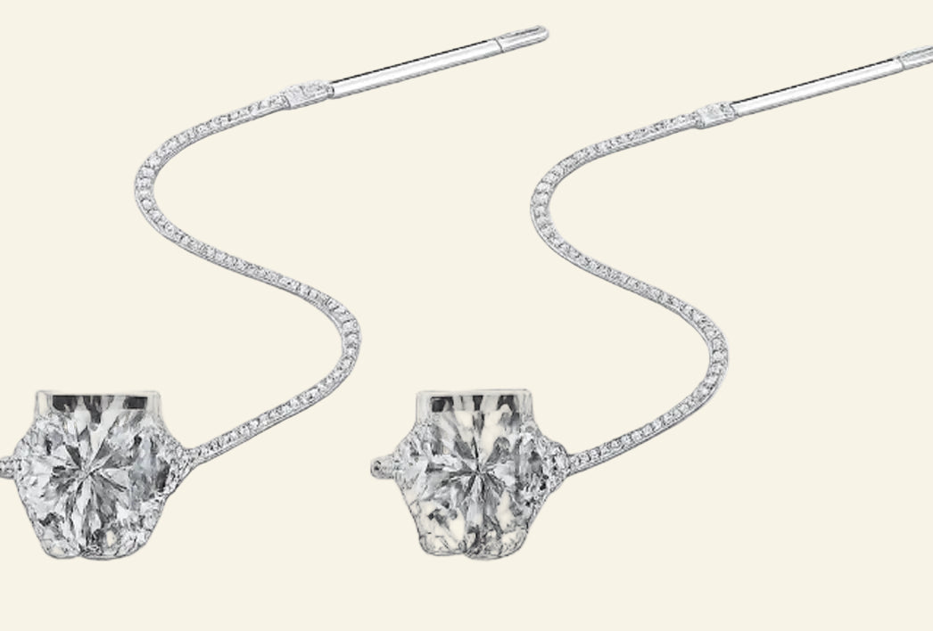 Clairis Line™ Moissanite Threader Earrings