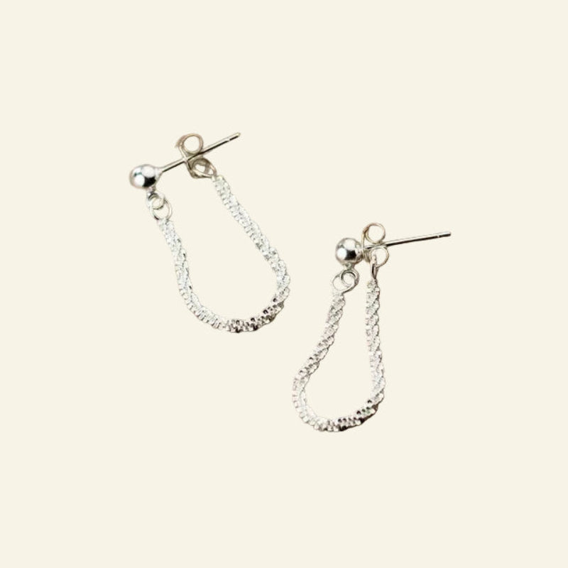 925 Sterling Silver Fashion Minimalism Luxury Gypsophila Chain Earrings for Women Elegant Charm Korean Party Jewelry Gift