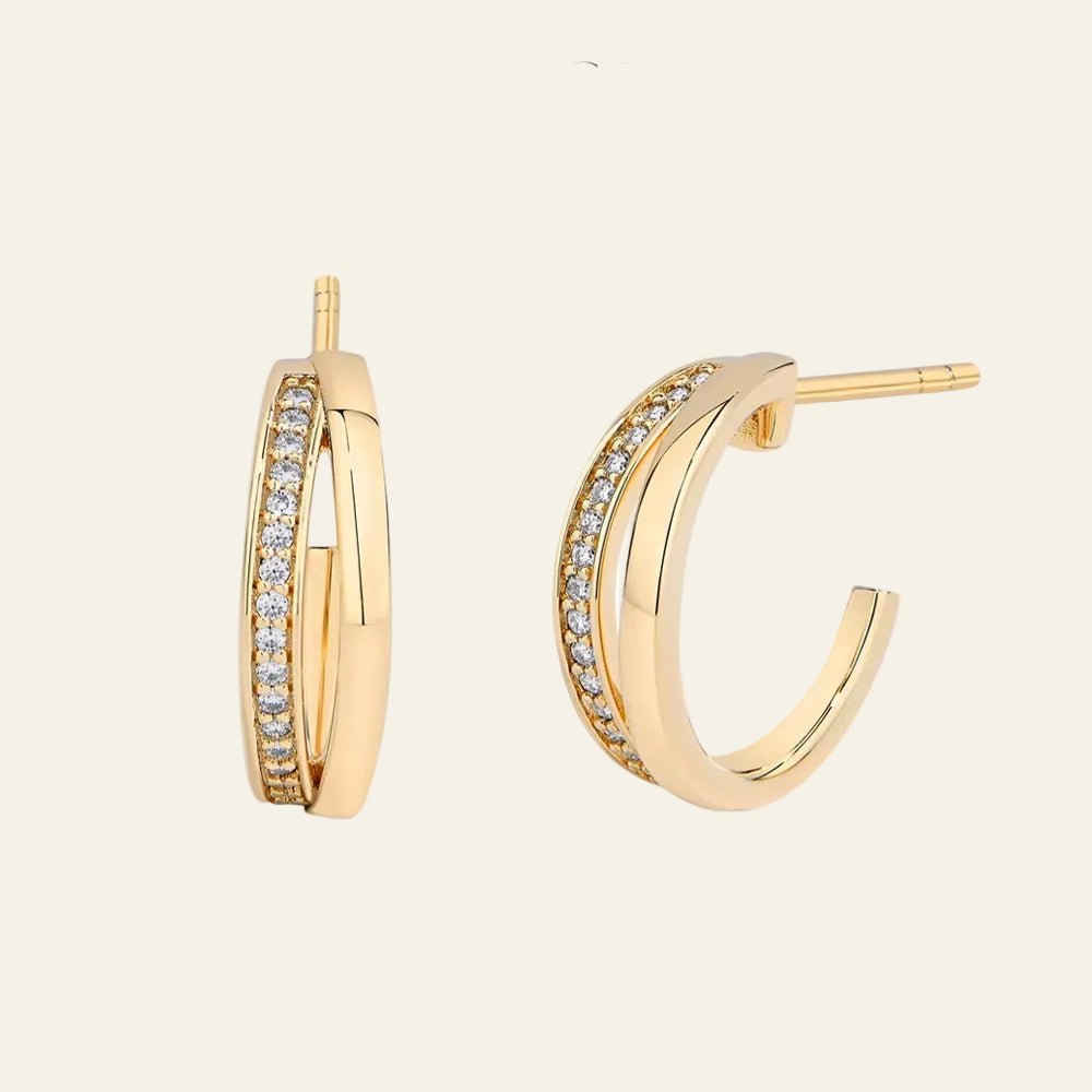 Clarté Éternelle™ Moissanite Hoop Earrings in 925 Sterling Silver - AMORÉLUX