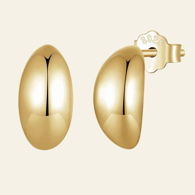 925 Sterling Silver Chunky Comma Stud Earrings Waterdrop Open Hoops Platinum Plated Fashion Fine Jewelry for Women Girls