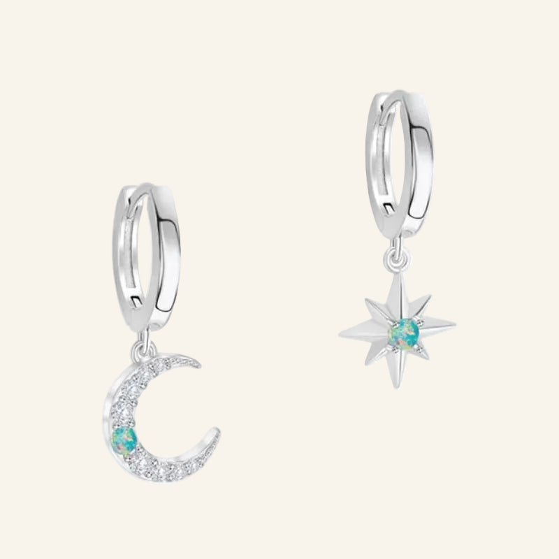 Lunéa™ Opaline Crescent Drop Earrings - AMORÉLUX