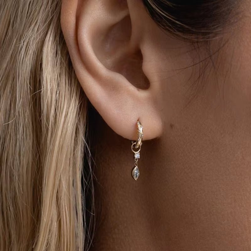 Marivelle™ Drop Pendant Hoop Earrings - AMORÉLUX