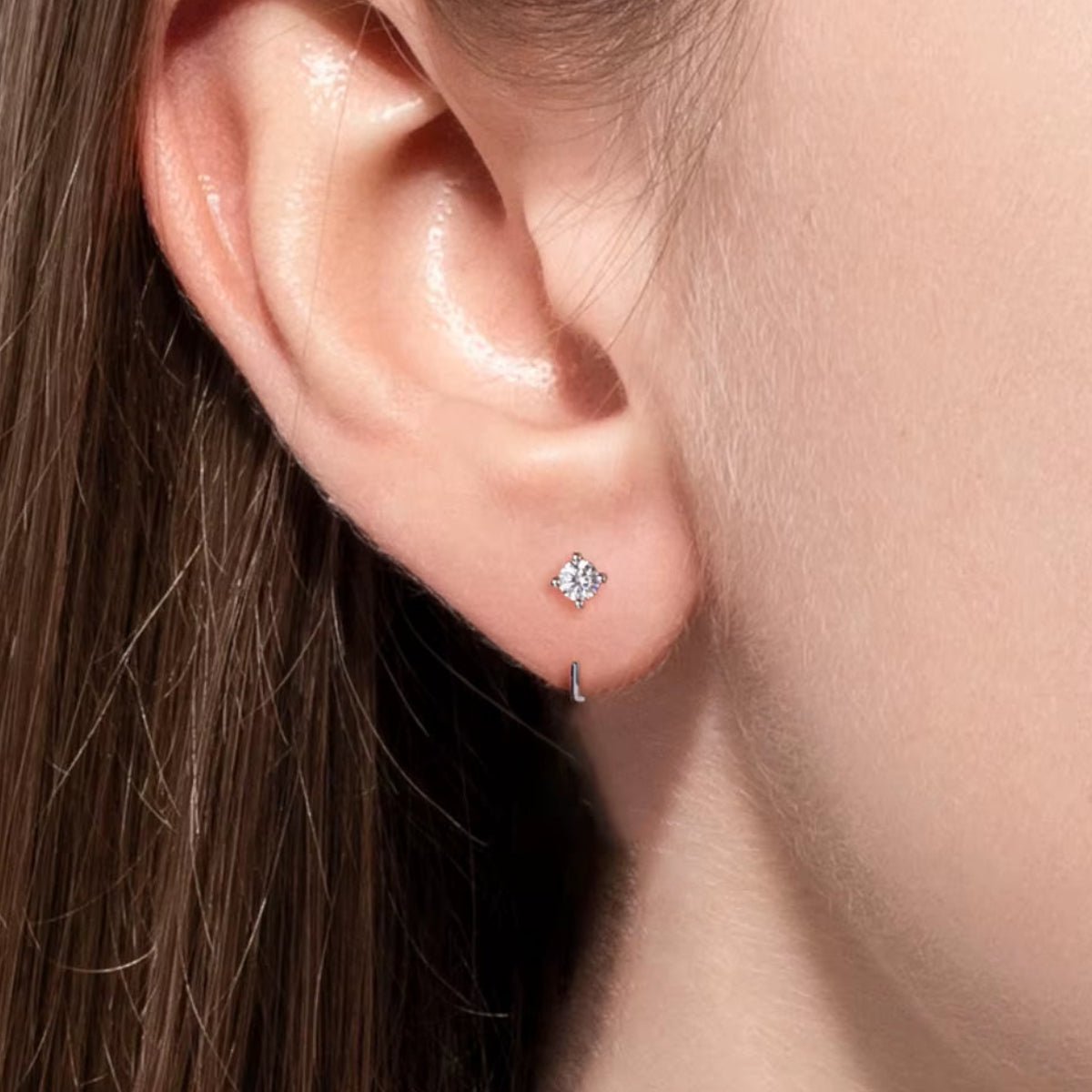 Vireon™ D - Color Moissanite Open Hoop Earrings - AMORÉLUX