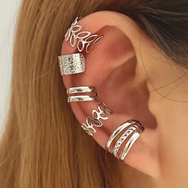 Earrings Non Pierced Clip on Cartilage Earring Set Stack Fine Jewelry for Women Man