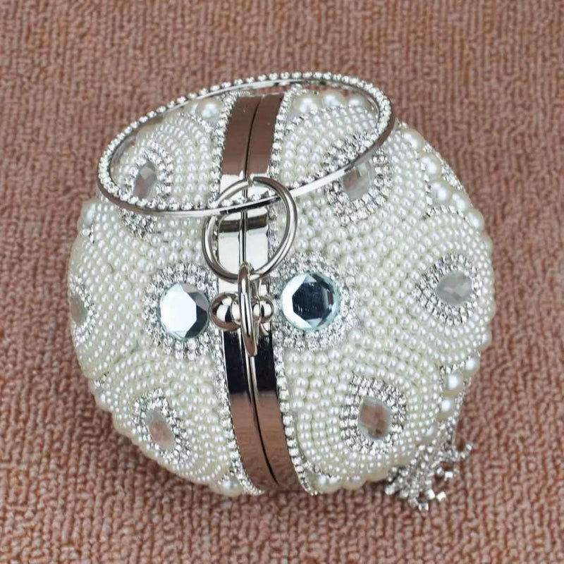 Luxury Ball Bags Designer Tote Women Bags Red Blue Pearl Crystal Handbags Tassels Shoulder Bags