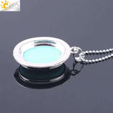 CSJA Oval Natural Gem Stone Pendant Necklaces Reiki Cabochon Crystal Beads Small Pendants for Women Girl Cute Charm Jewelry F564