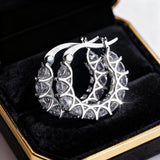 Women'S 925 Sterling Silver Hoop Earrings with Cubic Zirconia, Delicate and Small Hypoallergenic round Earrings, Fashionable Jewelry Gift, Suitable for Daily Wear and Parties