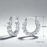 Women'S 925 Sterling Silver Hoop Earrings with Cubic Zirconia, Delicate and Small Hypoallergenic round Earrings, Fashionable Jewelry Gift, Suitable for Daily Wear and Parties