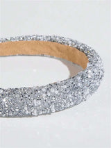 Glamorous Beaded Hairband Bling Crystal Pearl Baroque Headband Wide Cross Headband Sparkly Gorgeous Women Hair Accessories