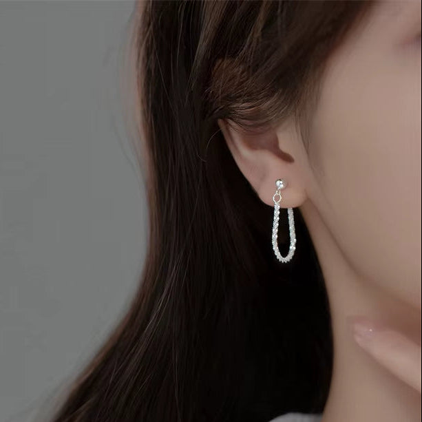 925 Sterling Silver Fashion Minimalism Luxury Gypsophila Chain Earrings for Women Elegant Charm Korean Party Jewelry Gift