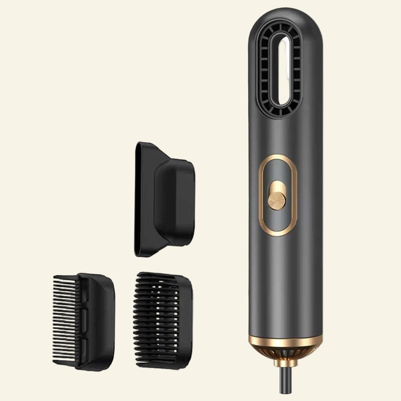 3 in 1 Dryer with strong airflow, negative ion hair care, intelligent temperature control, and three styling nozzles, compact and portable design