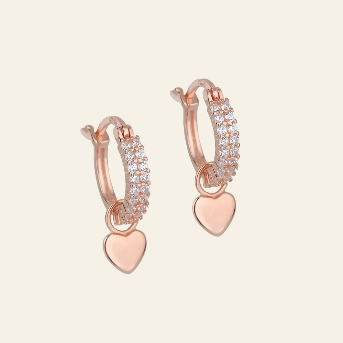 100% S925 Sterling Silver Hot Selling Jewelry Heart-Shaped Zircon Earrings Fashionable and High-Quality Party Earrings for Women