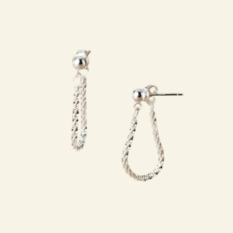 925 Sterling Silver Fashion Minimalism Luxury Gypsophila Chain Earrings for Women Elegant Charm Korean Party Jewelry Gift
