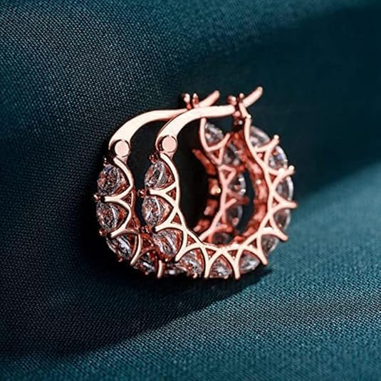 Women'S 925 Sterling Silver Hoop Earrings with Cubic Zirconia, Delicate and Small Hypoallergenic round Earrings, Fashionable Jewelry Gift, Suitable for Daily Wear and Parties