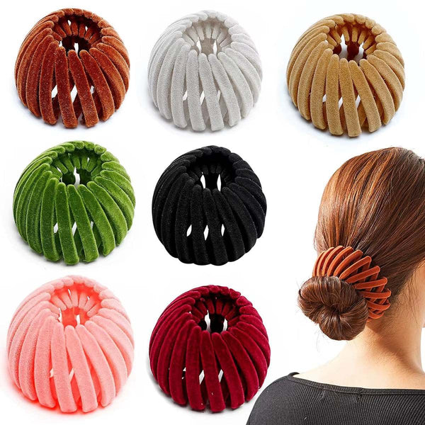 Ponytail Hair Rings Clips Hair Clips Women Bird Nest Shaped Hair Hairpin Simple Magic Lazy Braider Tool Women Hair Accessories G