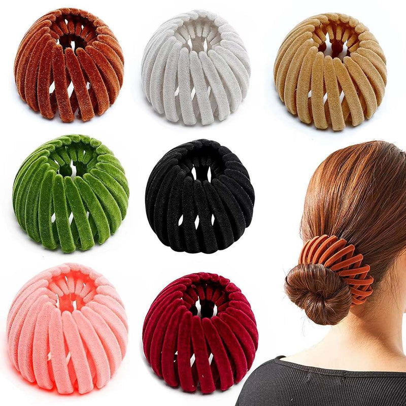 Ponytail Hair Rings Clips Hair Clips Women Bird Nest Shaped Hair Hairpin Simple Magic Lazy Braider Tool Women Hair Accessories G