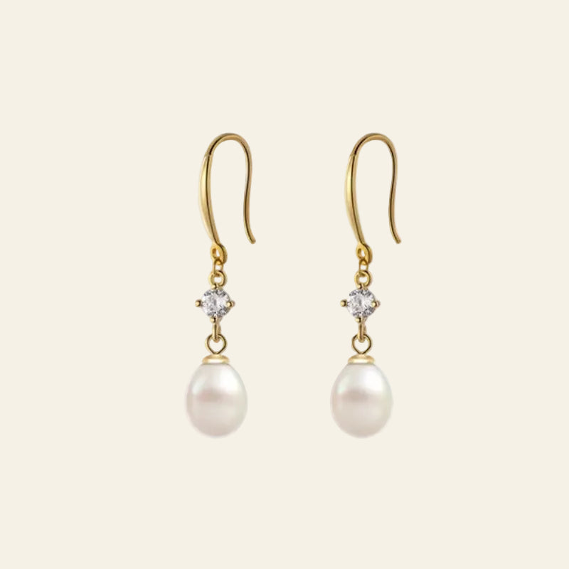 925 Sterling Silver Elegant Fashion Natural Baroque Pearl Pendant Earrings Women Charming Wedding Anniversary Jewelry