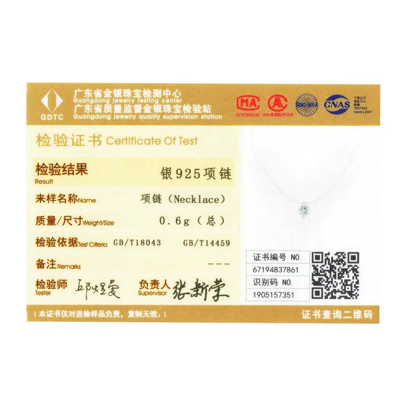 Silver Invisible Chain Necklaces Pendants Rhinestone Choker Necklaces Transparent Fishing Line Collier Femme SCN332