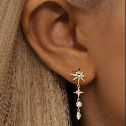 Astrielle Cascade™ Celestial Star Drop Earrings