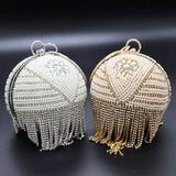 Luxury Ball Bags Designer Tote Women Bags Red Blue Pearl Crystal Handbags Tassels Shoulder Bags