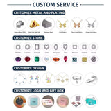 ANMIYA Custom 18K White Gold Zircon Necklace Latest Fancy Zircon Pear Cut Pendant Fancy Sterling Silver Jewelry