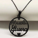 Grandmother Stainless Steel Statement Necklace Women Jewlery Silver Color Necklaces & Pendants Jewelry Navidad N18021