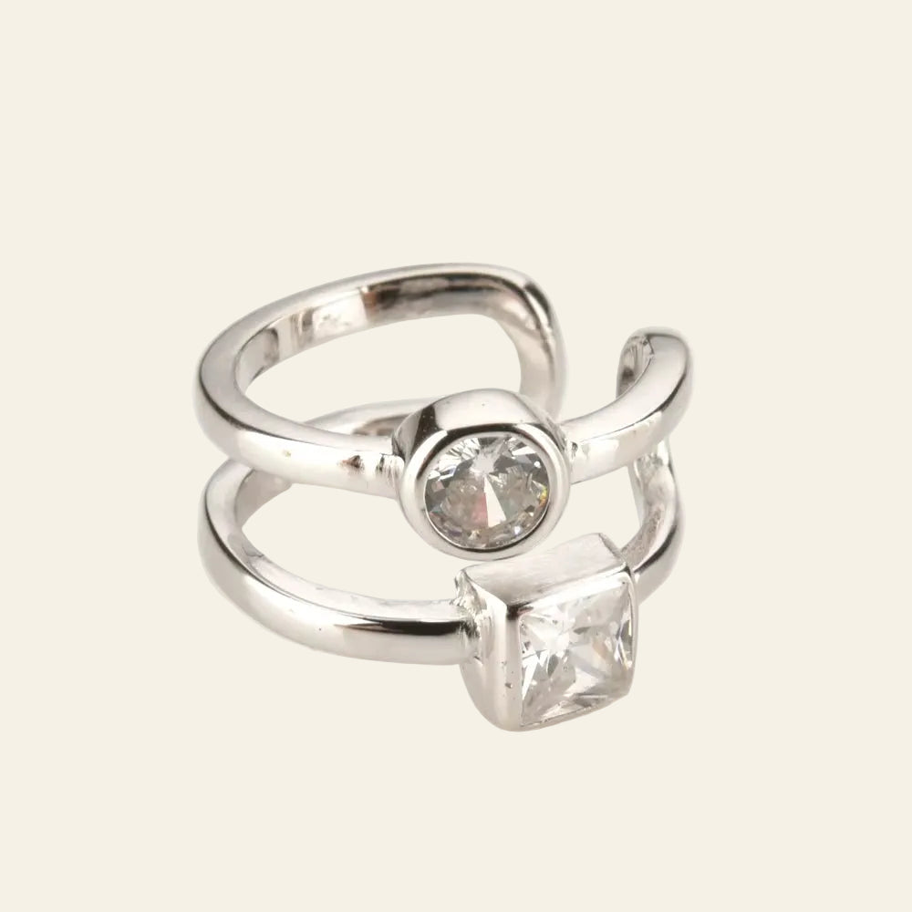 925 Sterling Silver Gold Zircon Circle Ear Cuff Earring Non Piercing Clips Earcuff 2020 Jewelry Party Rock Punk Jewels