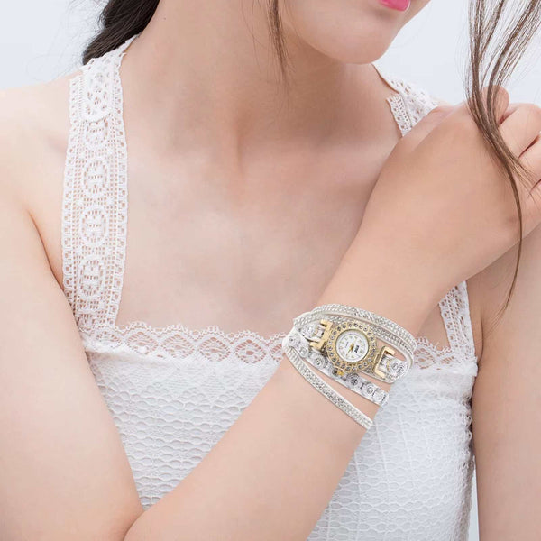 Pearl Wristwatch White Creative Women Fashion Quartz Watch Stylish Birthday Gift Durable Accurate Time Creative Women Watch