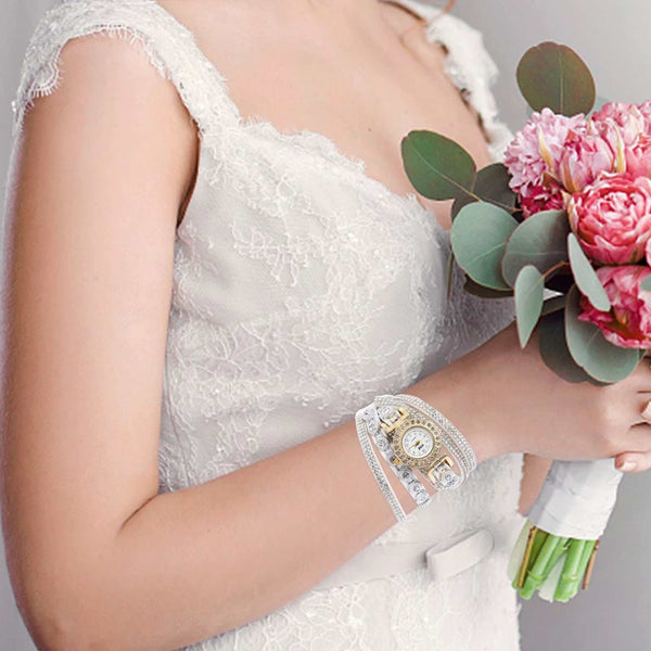 Pearl Wristwatch White Creative Women Fashion Quartz Watch Stylish Birthday Gift Durable Accurate Time Creative Women Watch