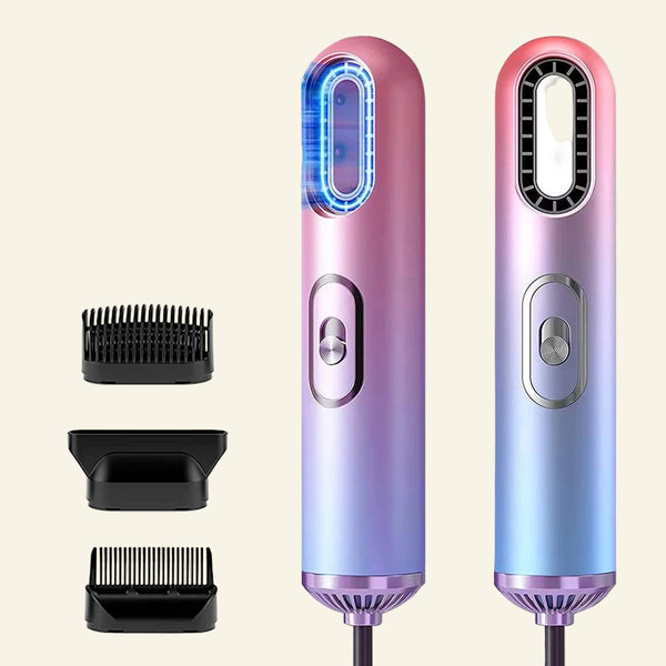 3 in 1 Dryer with strong airflow, negative ion hair care, and three styling modes in a compact portable design
