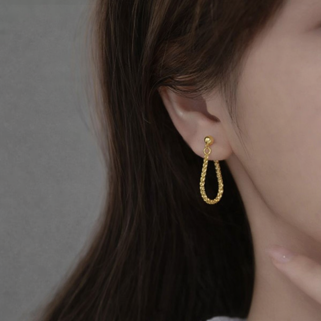 Lunéa Drift™ Textured Teardrop Stud Earrings