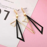 Korean Long Statement Geometric Triangle Tassel Dangle Drop Earrings for Women Earrings Fashion Jewelry Oorbellen Brincos