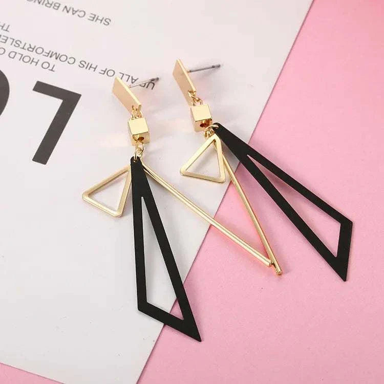 Korean Long Statement Geometric Triangle Tassel Dangle Drop Earrings for Women Earrings Fashion Jewelry Oorbellen Brincos