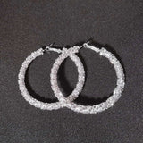 Diamante Rhinestones Hoop Earrings