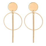 Korean Long Statement Geometric Triangle Tassel Dangle Drop Earrings for Women Earrings Fashion Jewelry Oorbellen Brincos