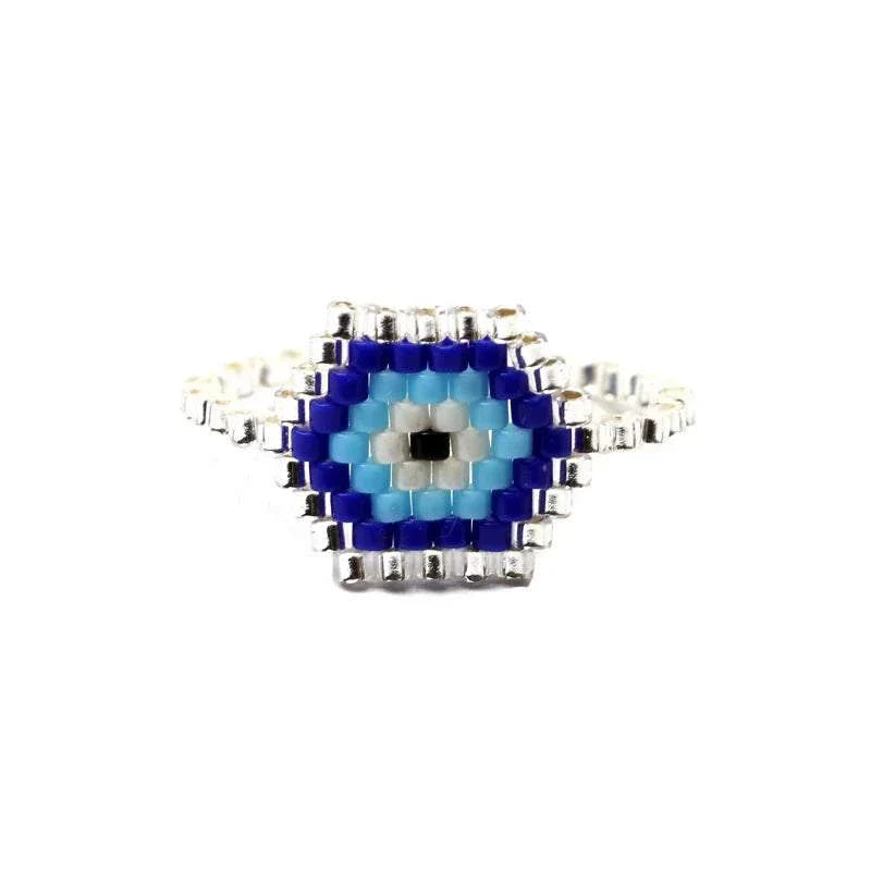 Sweet Heart Ring Punk Eye Rings Boho Jewelry Miyuki Bead Handmade Anniversary Rings for Women Wholesale Ring Bulk Lots