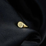 Fashion Rings Jewelry 925 Sterling Silver Wide Retro Totem Heavy Rings Gold Plated Adjustable Ring Jewelry Women