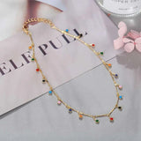 Fashion Simple Candy Color Tassel Necklace for Women Aesthetic All-Match Pendant Jewelry Choker Neck Accessories Gift Chain