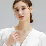 Mother'S Day Gift Heart Charm Jewelry Women I Love You 925 Sterling Silver Chain Birthday Moissanite Diamond Pendant Necklace