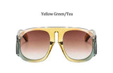 Gradient Lens Pilot Women Sunglasses Oversized Fashion Brand Big Frame Transparent Sunglasses Woman 2021 Clear Shades Eyewear