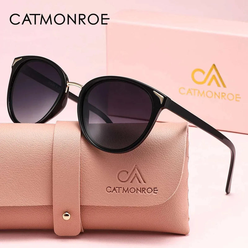 CATMONROE 1Pcs Women Sunglasses Optional Color round Lens Lightweight Comfort Driving Casual Commute UV400 Polarized Sunglasses