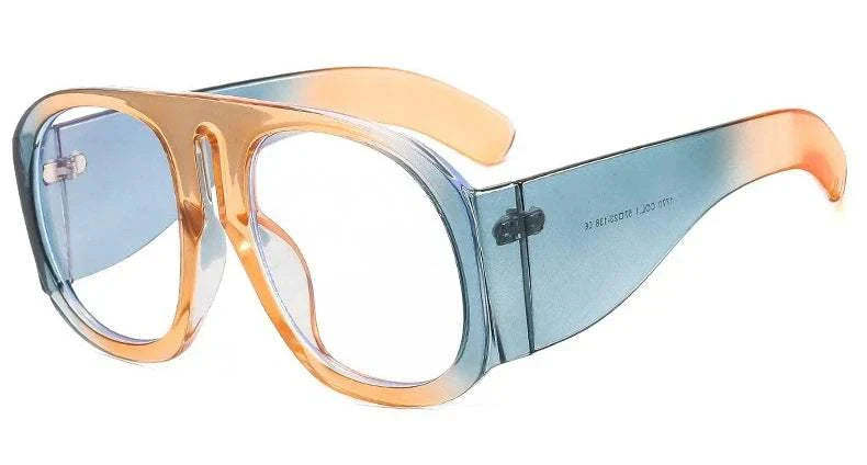 Gradient Lens Pilot Women Sunglasses Oversized Fashion Brand Big Frame Transparent Sunglasses Woman 2021 Clear Shades Eyewear