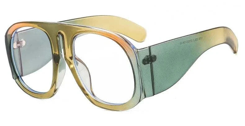 Gradient Lens Pilot Women Sunglasses Oversized Fashion Brand Big Frame Transparent Sunglasses Woman 2021 Clear Shades Eyewear