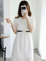 Elegant Double Pearls Buckle Elastic Women Belts Thin Straps Lady Girl Dress Skirt Decor Waistbands Trouser Decoration GM113