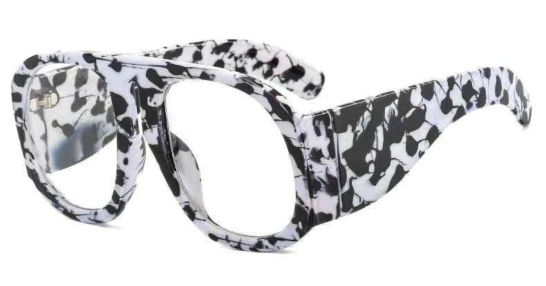 Gradient Lens Pilot Women Sunglasses Oversized Fashion Brand Big Frame Transparent Sunglasses Woman 2021 Clear Shades Eyewear